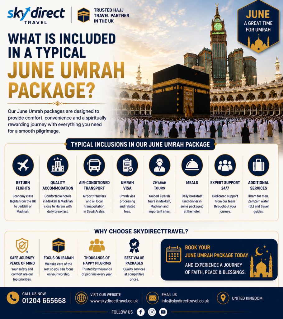 What Is Included in a Typical June Umrah Package